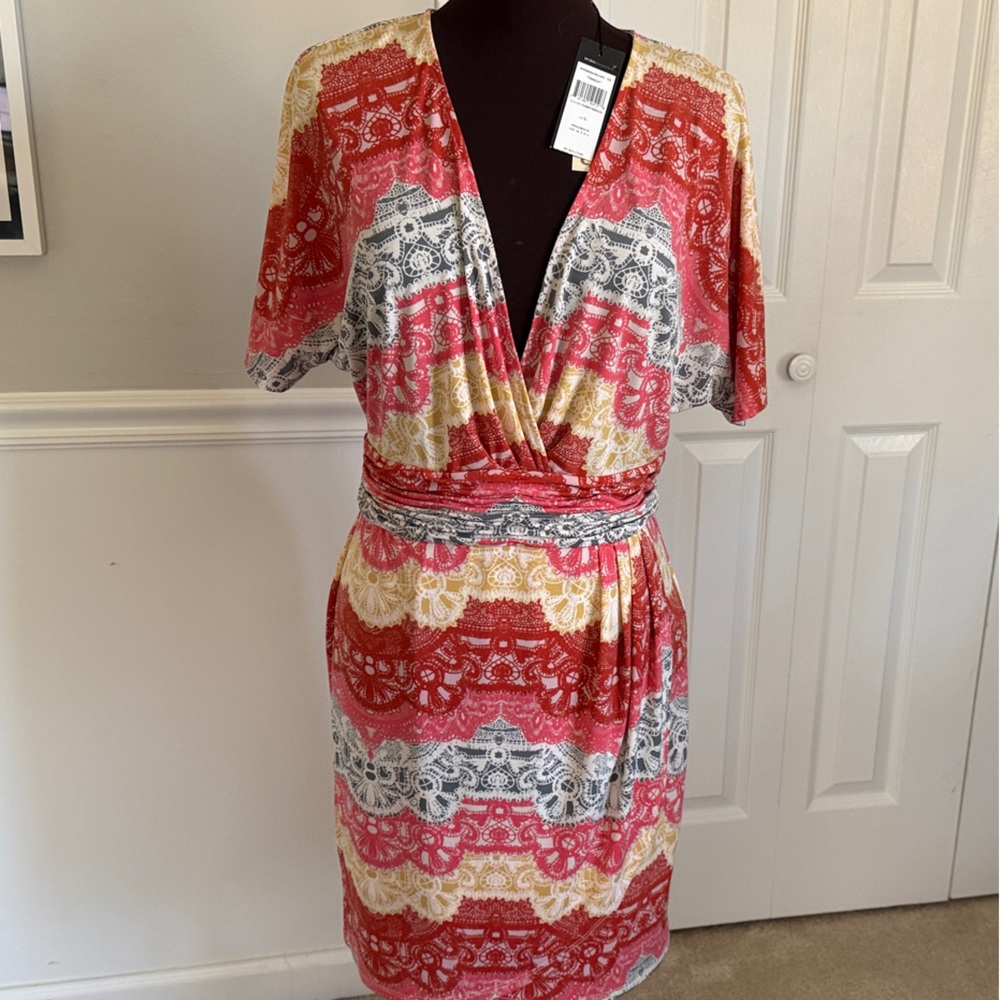 BCBG Maxazria Colorful Patterned Dress